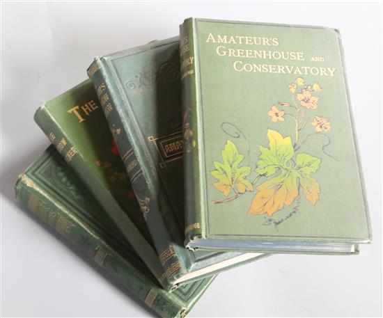Old Garden Manuals - mostly Victorian, bound in decorated cloth and small 8vo, includes: